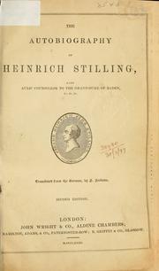 Cover of: autobiography of Heinrich Stilling