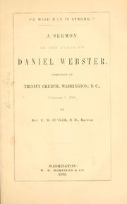 Cover of: "A  wise man is strong." by C. M. Butler