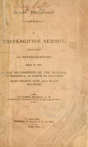 Cover of: Balaam disappointed.: A thanksgiving sermon, delivered at Nottingham-West, April 13, 1815. A day recommended by the national government, in which to rehearse God's mighty acts, and praise his name.