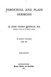 Cover of: Parochial and Plain Sermons