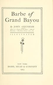 Cover of: Barbe of Grand Bayou by Oxenham, John