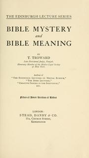 Cover of: Bible mystery and Bible meaning.