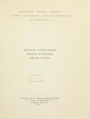 Cover of: Bibliography of foreign language newspapers and periodicals published in Chicago. by Chicago Public Library Omnibus Project.