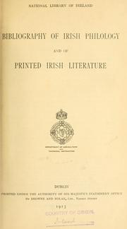 Cover of: Bibliography of Irish philology and of printed Irish literature ... by National Library of Ireland.