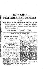 Cover of: Hansard's Parliamentary Debates