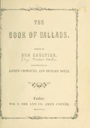 Cover of: The book of ballads by Martin, Theodore Sir