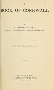 Cover of: A book of Cornwall. by Sabine Baring-Gould