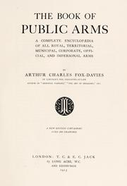 Cover of: The book of public arms by Arthur Charles Fox-Davies