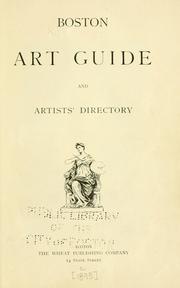 Cover of: Boston art guide and artists' directory. by 