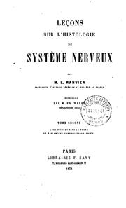 Cover of: Leçons sur l'histologie du système nerveux