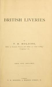 Cover of: British liveries
