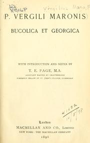 Cover of: Bucolica et Georgica.: With introd. and notes by T.E. Page.
