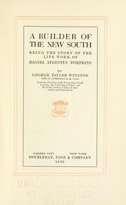 Cover of: A builder of the new South by Tompkins, Daniel Augustus