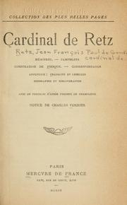 Cover of: Cardinal de Retz ...: Avec un portrait d'après Philippe de Champaigne.