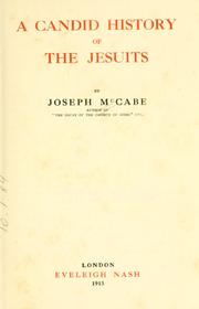 Cover of: A candid history of the Jesuits