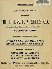 Cover of: Catalogue no. 8: wholesale manufacturers of harness, saddlery, horse collars and saddles, wholesale dealers in saddlery hardware, blankets and robes, fly nets and dusters.