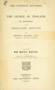 Cover of: catholic doctrine of the Church of England, an exposition of the Thirty-nine articles