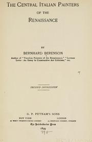 The central Italian painters of the renaissance by Bernard Berenson