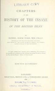 Cover of: Chapters in the history of the insane in the British Isles