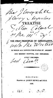 Cover of: A treatise on the first principles of Christianity [signed by E.B., V.G. Que.]