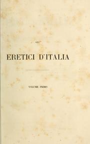 Cover of: eretici d'Italia: discorsi storici.