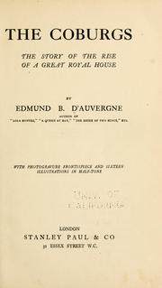 Cover of: The Coburgs by Edmund B. asil Francis D'Auvergne