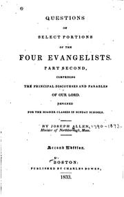 Questions on Select Portions of the Four Evangelists by Joseph Allen