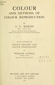 Cover of: Colour and methods of colour reproduction