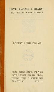 Cover of: The complete plays of Ben Jonson