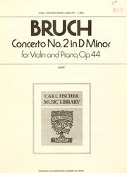 Cover of: Concerto no. 2 in D minor for violin and piano, op. 44