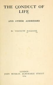 Cover of: conduct of life: and other addresses