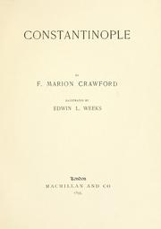 Cover of: Constantinople.: Illustrated by Edwin L. Weeks.