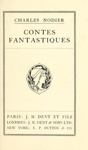 Cover of: Contes fantastiques by Charles Nodier