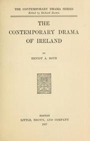 Cover of: contemporary drama of Ireland.