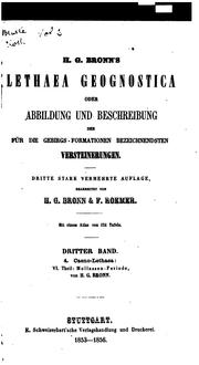 Cover of: H. G. Bronn's Lethaea Geognostica by Heinrich Georg Bronn