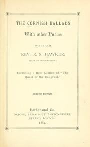 Cover of: Cornish ballads with other poems