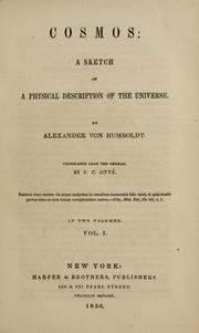 Cover of: Cosmos by Alexander von Humboldt