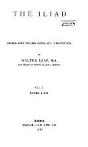Cover of: The Iliad by Όμηρος, Walter Leaf