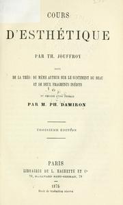 Cover of: Cours d'esthétique by Théodore Simon Jouffroy
