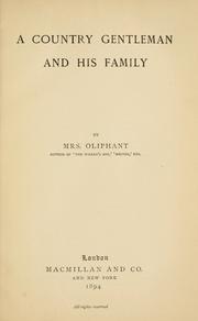 Cover of: A country gentleman and his family