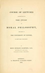 Cover of: A course of lectures introductory to the study of moral philosophy