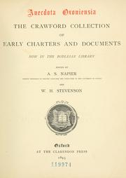 Cover of: Crawford collection of early charters and documents now in the Bodleian library