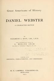 Cover of: Daniel Webster, a character sketch by Elizabeth A. Reed