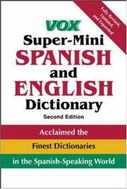 Cover of: Vox super-mini Spanish and English dictionary