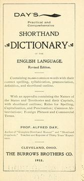 Cover of: Day's practical and comprehensive shorthand dictionary of the English language.