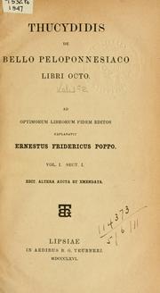 Cover of: De bello Peloponnesiaco, libri octo by Thucydides