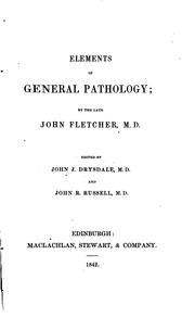 Cover of: Elements of General Pathology