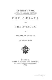 Cover of: The Caesars: & The Avenger