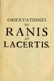 Cover of: De ranis et lacertis observationes. by Oliger Jacobaeus