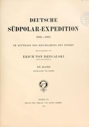 Cover of: Deutsche Südpolar-Expedition, 1901-1903: im Auftrage des Reichsamtes des Innern